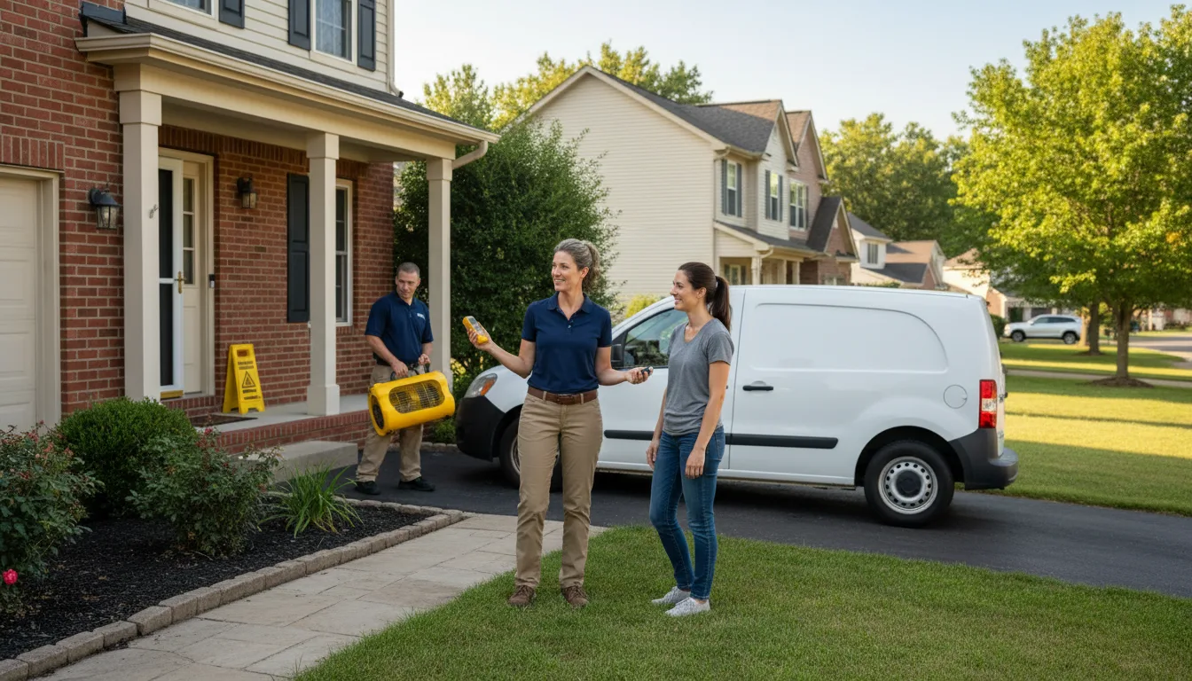 Residential water damage restoration in Chataignier, LA